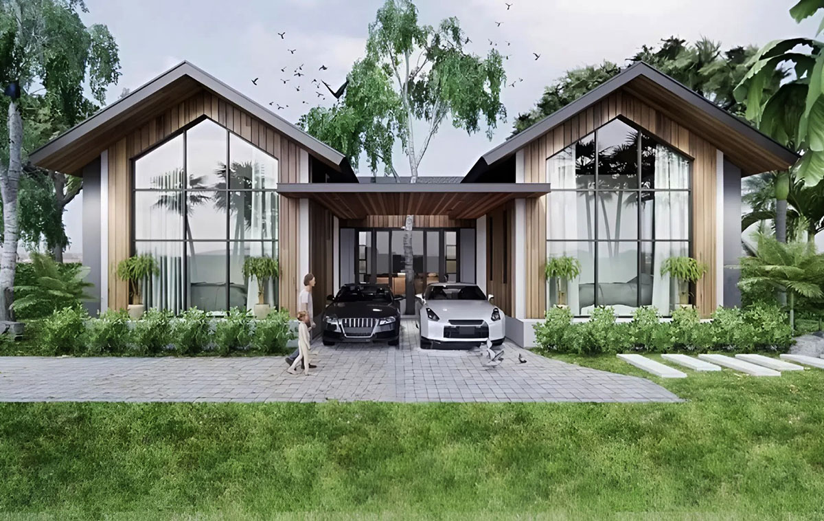 Mẫu biệt thự 1 tầng 3 phòng ngủ kiểu chữ u độc lạ, mới mẻ Mẫu biệt thự 1 tầng 3 phòng ngủ kiểu chữ u độc lạ, mới mẻ