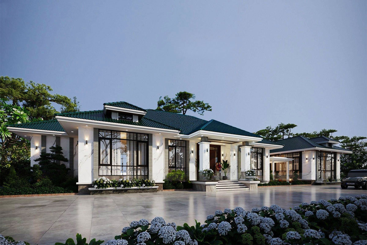 Giá thiết kế và thi công biệt thự 1 tầng 3 phòng ngủ sẽ có giao động dựa trên nhiều yếu tố Giá thiết kế và thi công biệt thự 1 tầng 3 phòng ngủ sẽ có giao động dựa trên nhiều yếu tố