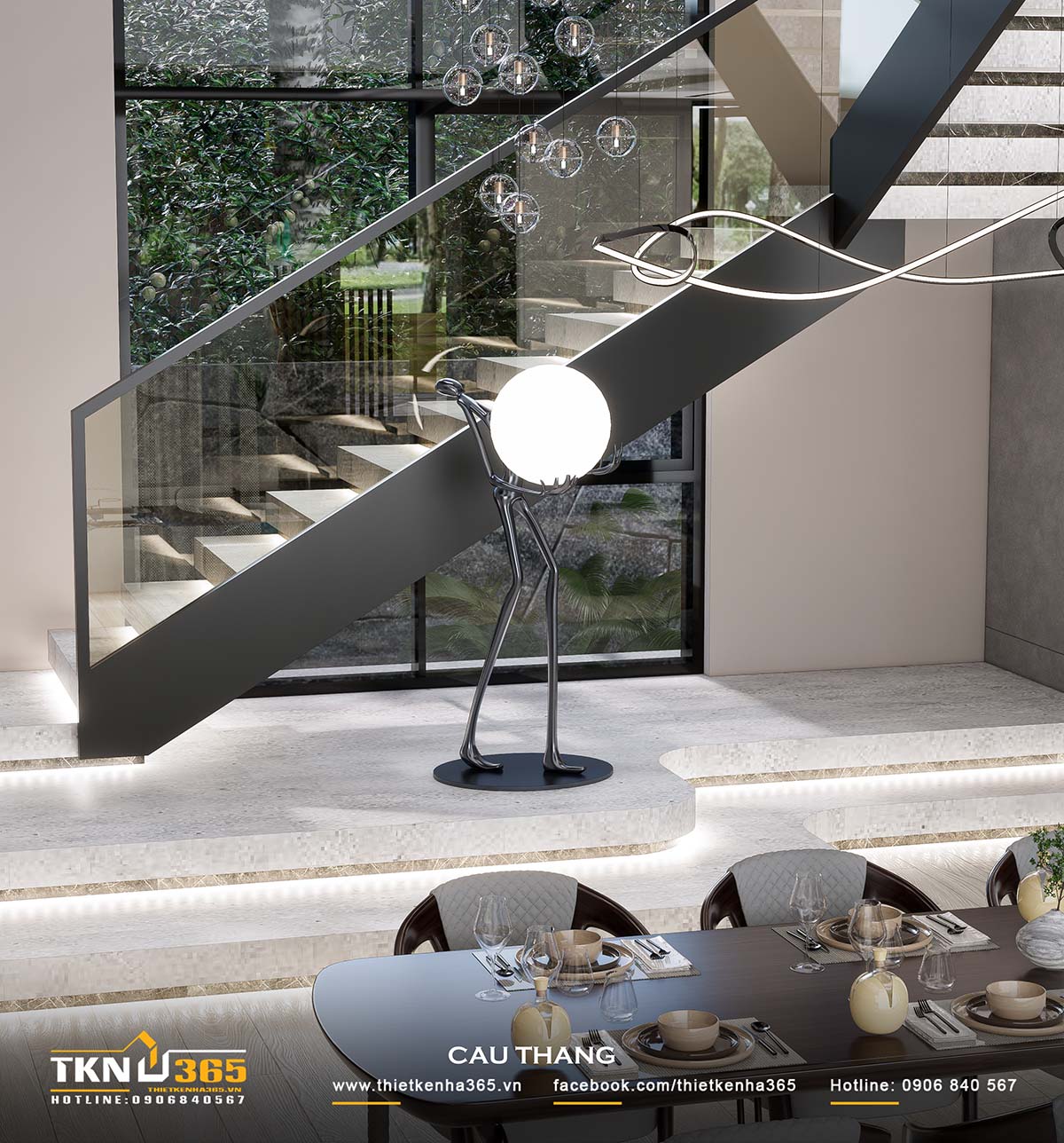 Thiết kế vách ngăn bằng kính và cầu thang mở mang ánh sáng tự nhiên len lỏi đến mọi ngóc ngách bên trong Thiết kế vách ngăn bằng kính và cầu thang mở mang ánh sáng tự nhiên len lỏi đến mọi ngóc ngách bên trong