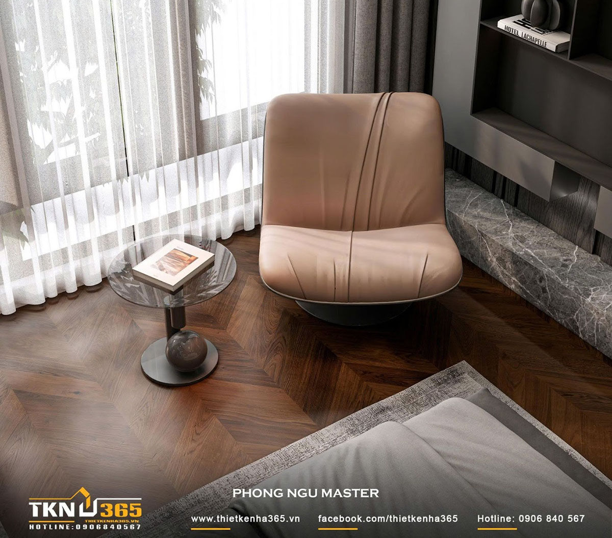 Bàn ghế nhỏ đặt bên cạnh cửa sổ là không gian đọc sách thư giãn của gia chủ Bàn ghế nhỏ đặt bên cạnh cửa sổ là không gian đọc sách thư giãn của gia chủ