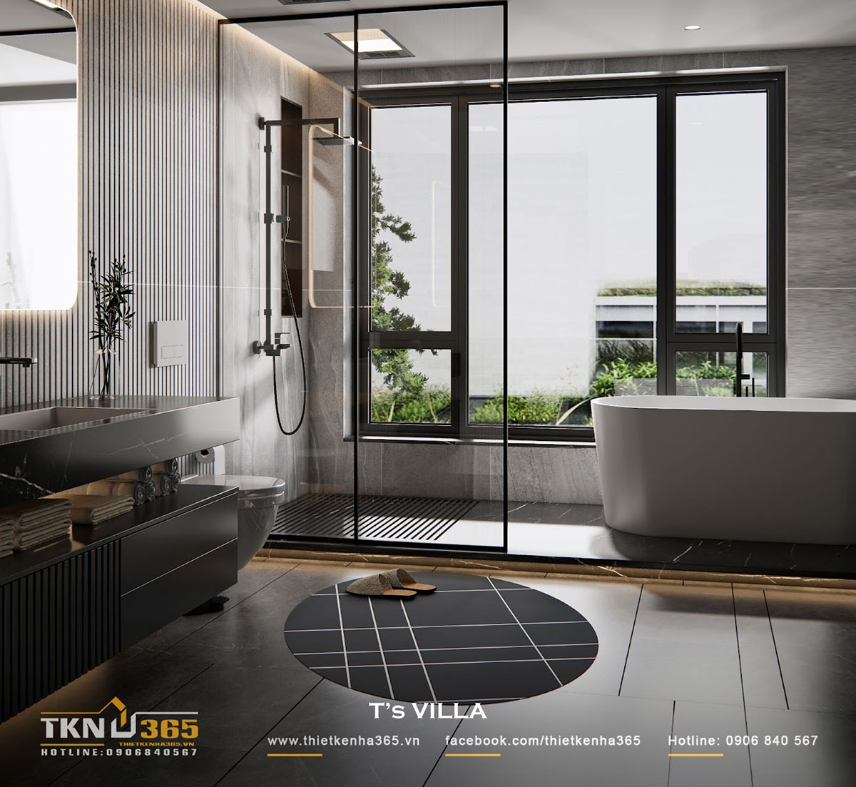 Không gian vệ sinh đủ ánh sáng tự nhiên và bố trí thêm nhiều cây xanh theo đúng mong muốn của gia chủ Không gian vệ sinh đủ ánh sáng tự nhiên và bố trí thêm nhiều cây xanh theo đúng mong muốn của gia chủ