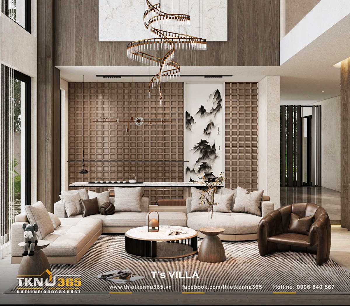 Phòng khách thông tầng là “linh hồn” của thiết kế biệt thự 2 tầng mái Nhật hiện đại Phòng khách thông tầng là “linh hồn” của thiết kế biệt thự 2 tầng mái Nhật hiện đại