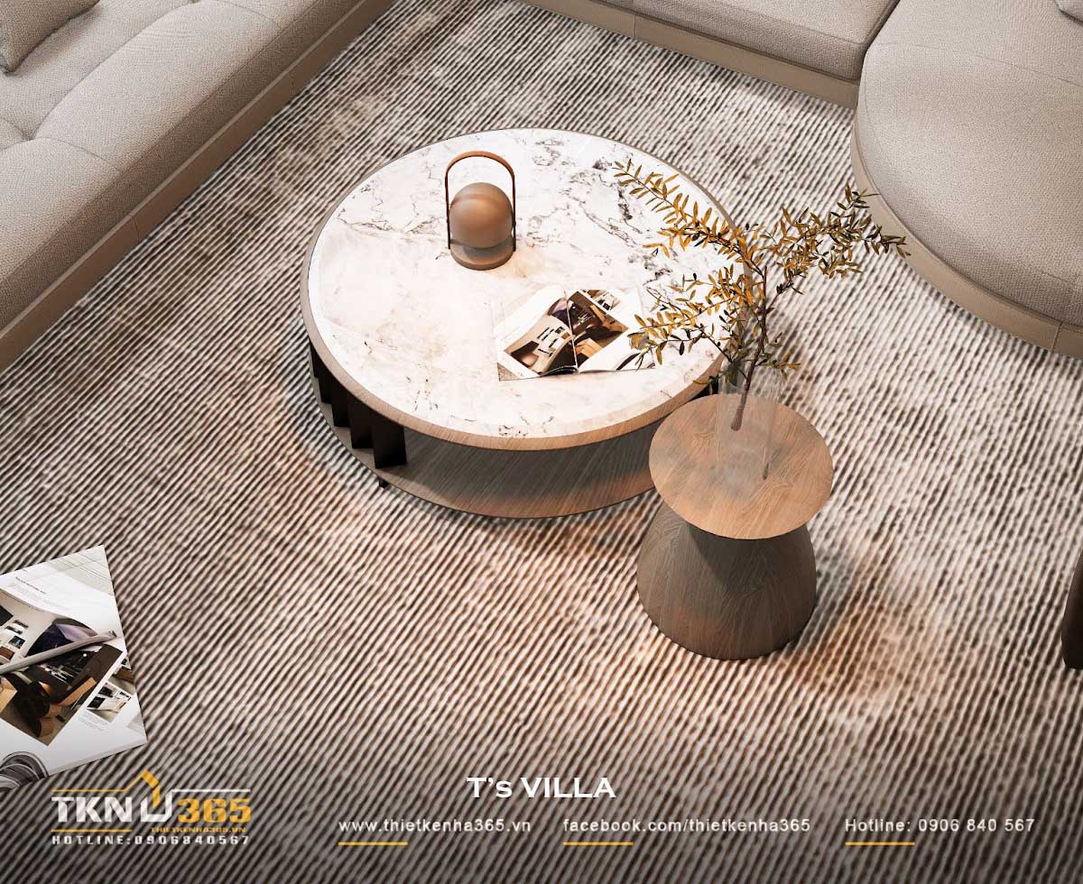 Biệt thự T’S VILLA sử dụng linh hoạt nhiều loại vật liệu, giúp không gian phòng khách vừa hiện đại vừa tinh tế Biệt thự T’S VILLA sử dụng linh hoạt nhiều loại vật liệu, giúp không gian phòng khách vừa hiện đại vừa tinh tế