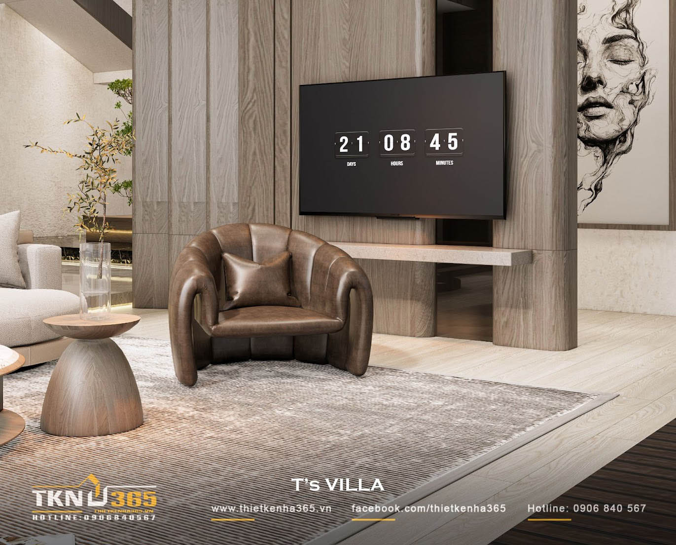 Bên cạnh bộ sofa màu xám trung tính là ghế bành bằng da màu nâu sang trọng Bên cạnh bộ sofa màu xám trung tính là ghế bành bằng da màu nâu sang trọng