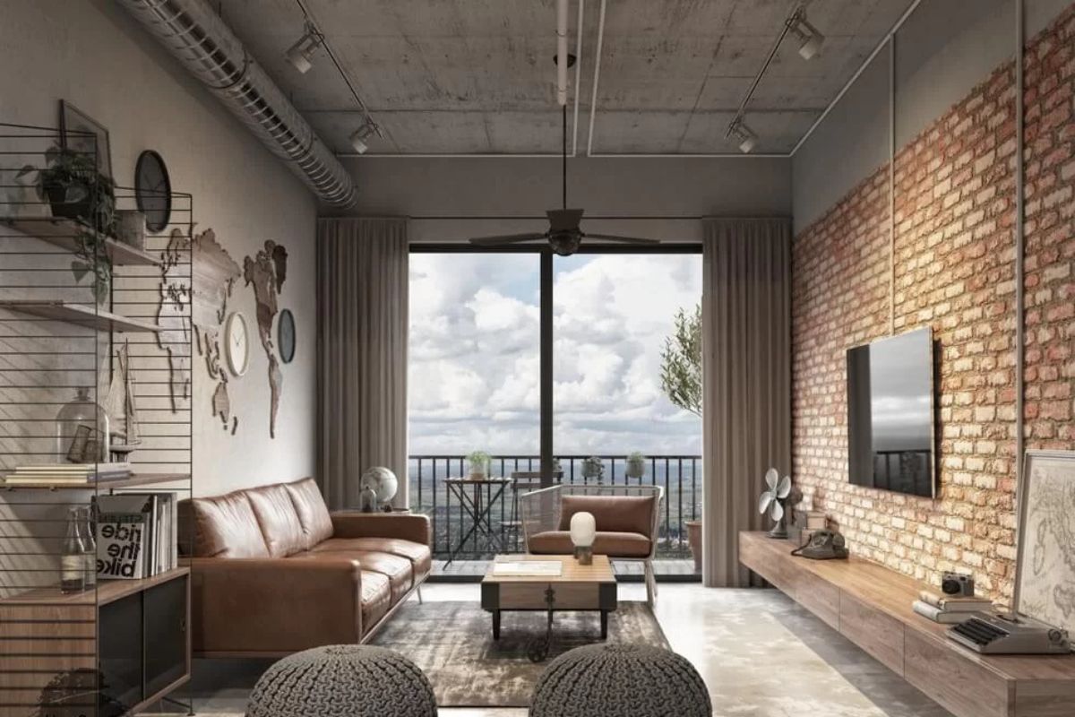 …hay trần công nghiệp với đường ống kỹ thuật để lộ đầy cá tính (Ảnh: Sưu tầm)