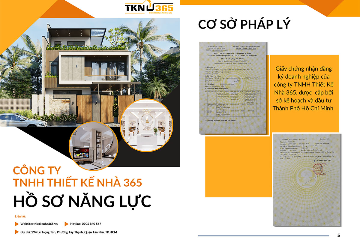 Kinh nghiệm và hồ sơ năng lực thể hiện rõ khả năng thực sự của một công ty thiết kế, thi công biệt thự.