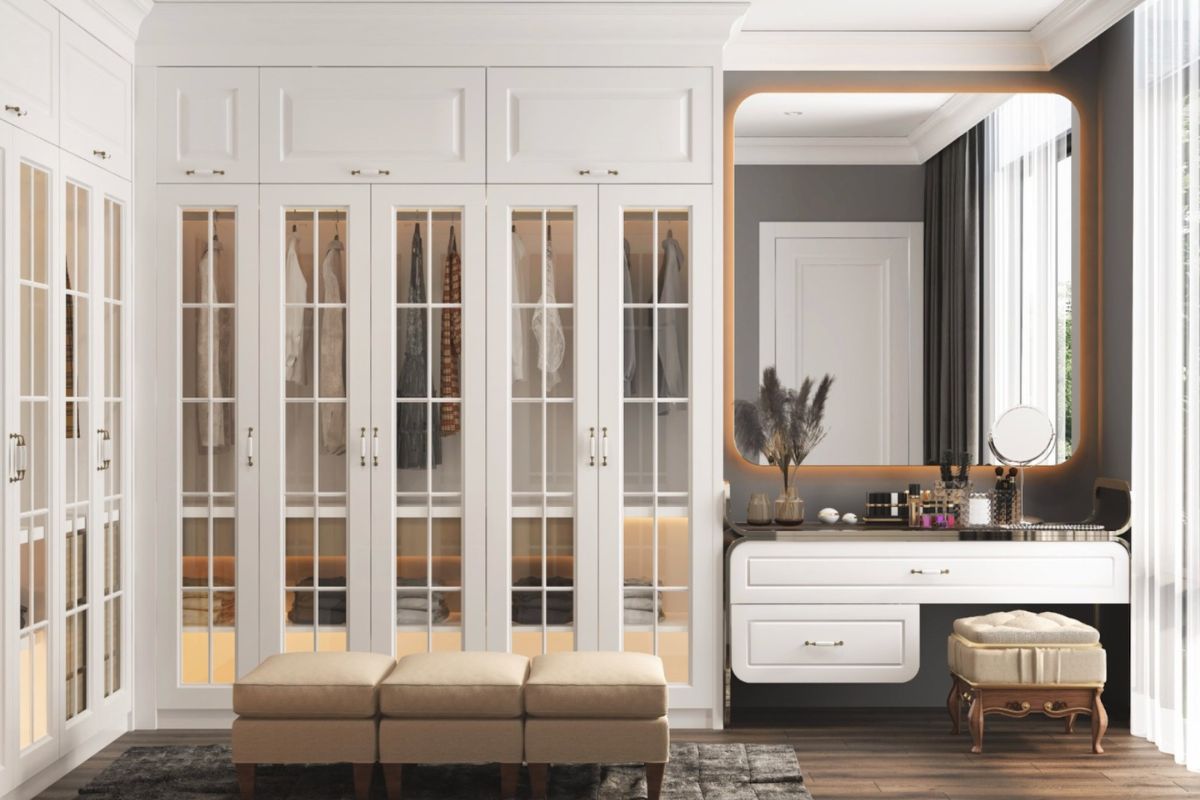 Tủ quần áo kịch trần phù hợp với nhiều phong cách thiết kế khác nhau, nhất là tối giản hiện đại (Ảnh: Sưu tầm)