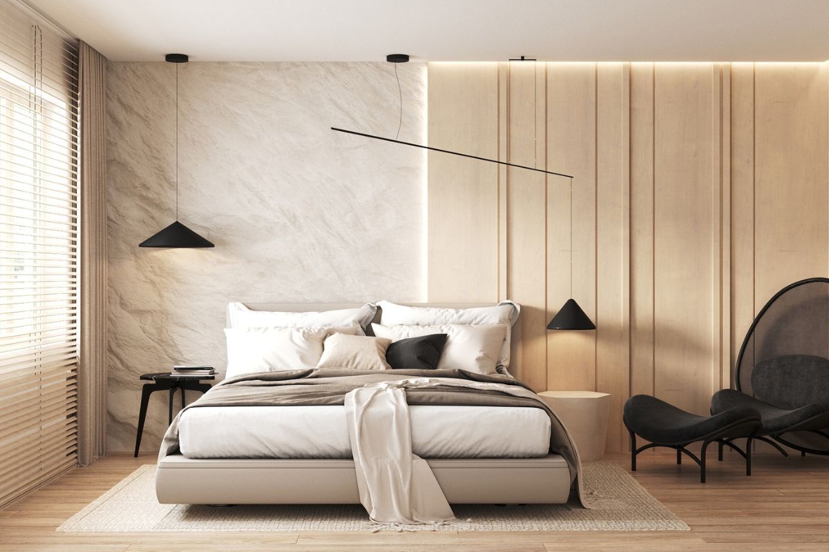 Vị trí kê giường ngủ không nên đối diện gương soi, hình ảnh phản chiếu trên gương vào ban đêm dễ khiến gia chủ giật mình (Ảnh: Sưu tầm)