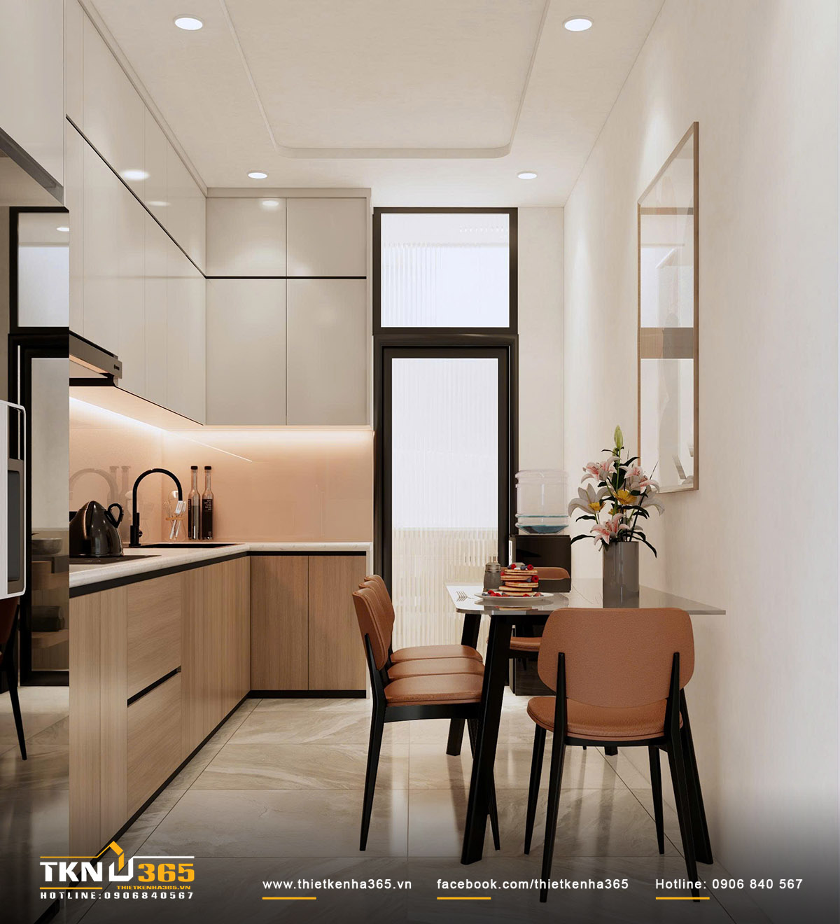 Nhà chị Mỹ Quận 8, nhà phố 1 triệt 2 lầu 1 tum, nhà bếp