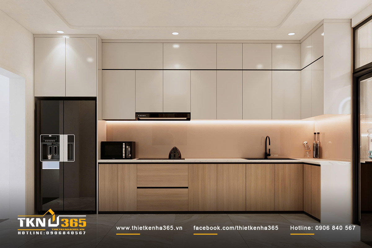 Nhà chị Mỹ Quận 8, nhà phố 1 triệt 2 lầu 1 tum, nhà bếp