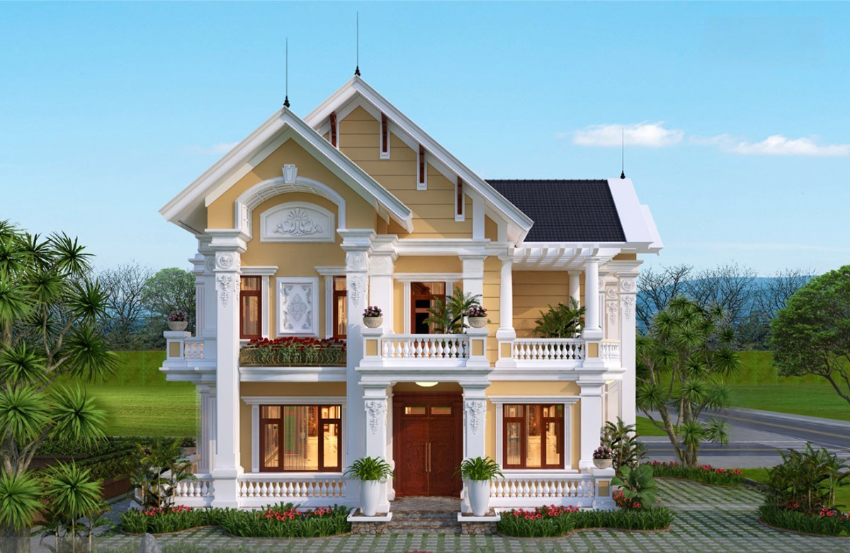 M&aacute;i dốc chữ A vừa c&oacute; t&iacute;nh thẩm mỹ cao vừa c&oacute; khả năng tho&aacute;t nước nhanh, chống n&oacute;ng, tr&aacute;nh được r&ecirc;u mốc.