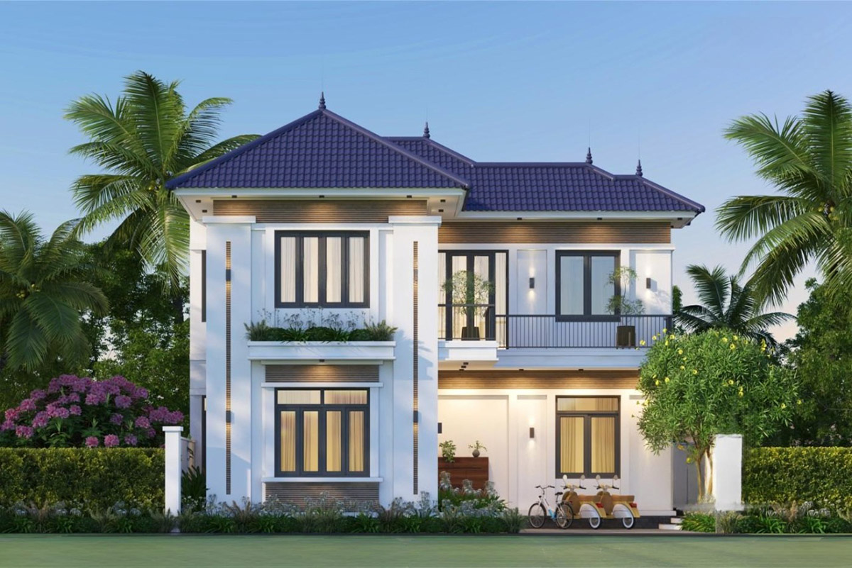 Mau biet thu mini 2 tang hien dai 2