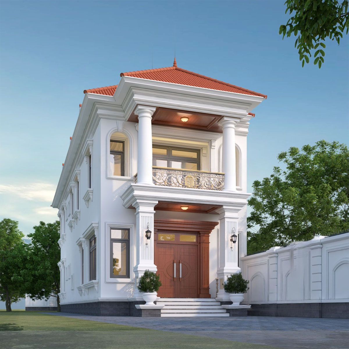 Mẫu biệt thự mini 2 tầng tân cổ điển là sự kết hợp hoàn hảo giữa nét đẹp sang trọng, tinh tế và cảm giác gần gũi, ấm cúng.