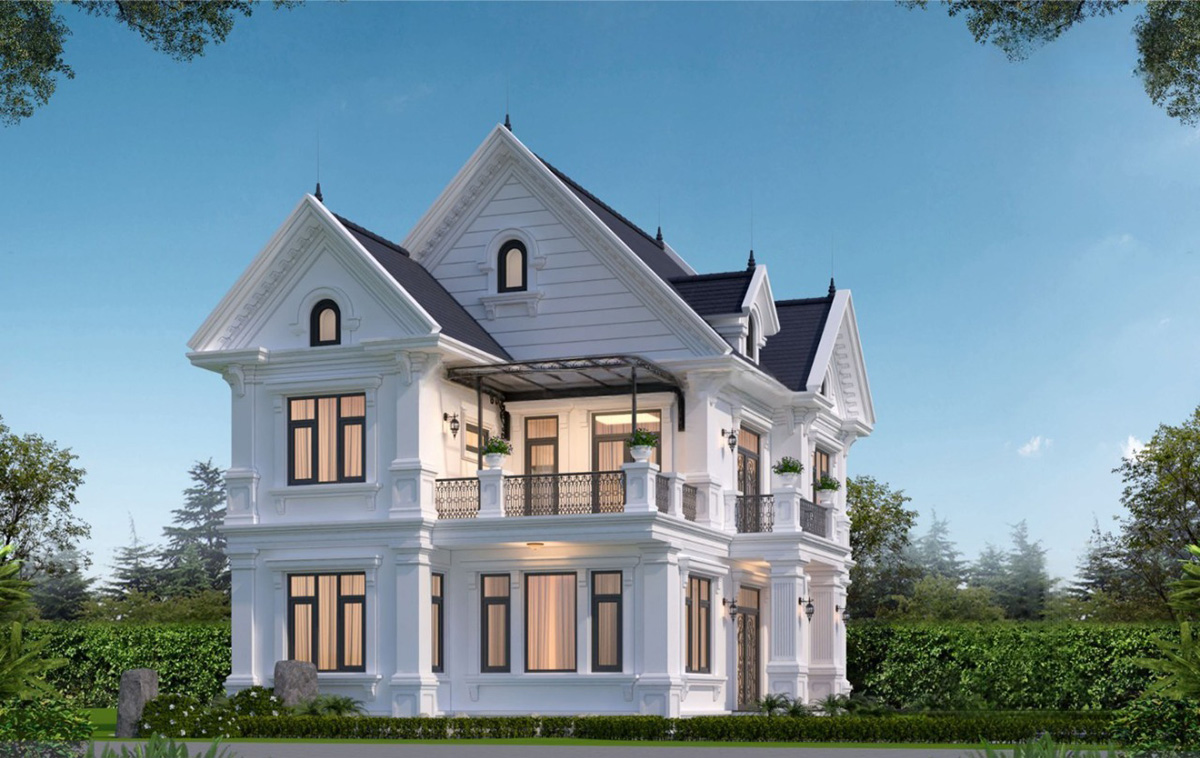 Biệt thự sở hữu thiết kế sang trọng, tinh tế, kh&ocirc;ng gian sống rộng r&atilde;i v&agrave; tiện nghi.