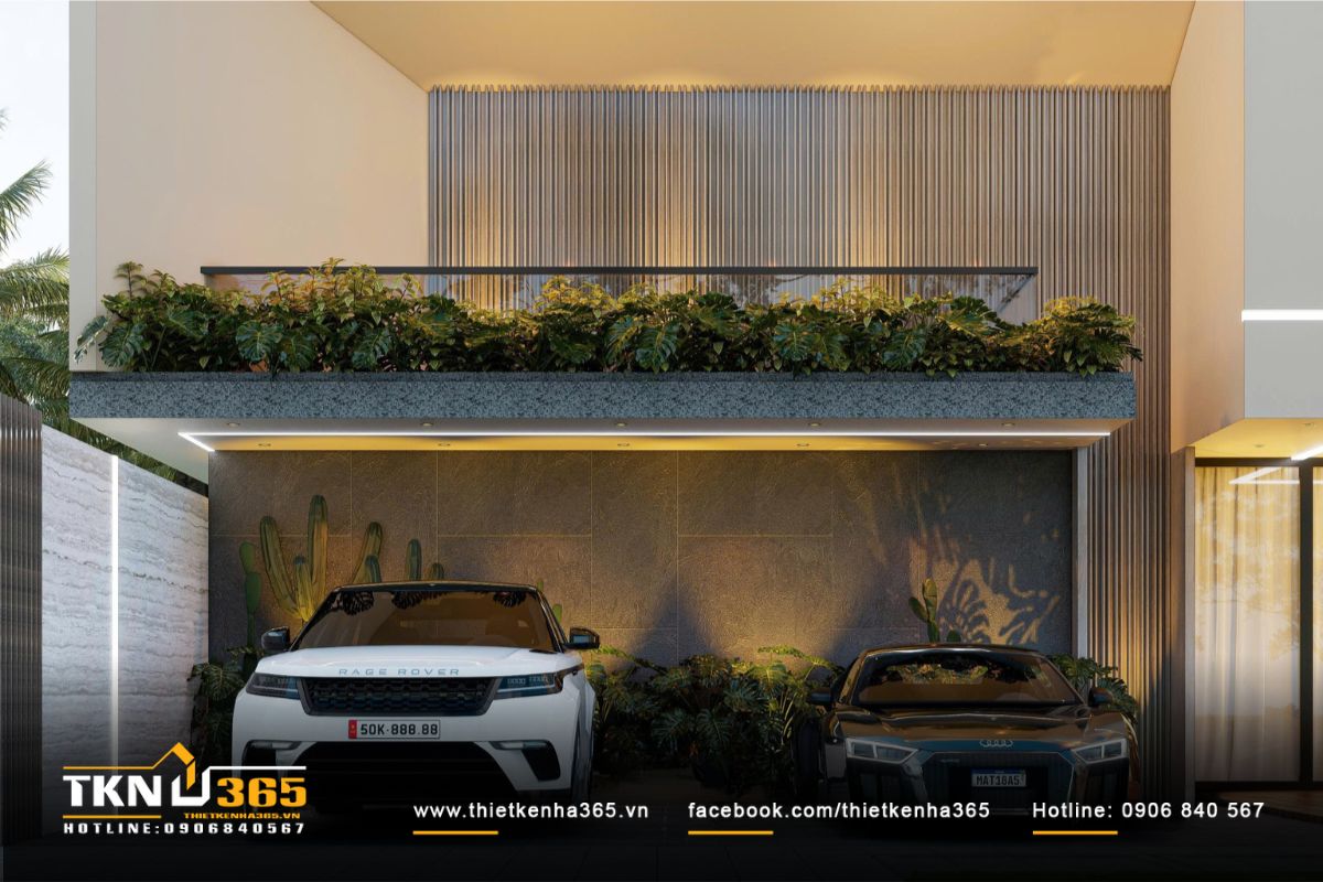 Bồn cây được xử lý kỹ thuật chống thấm, thoát nước và tưới tự động