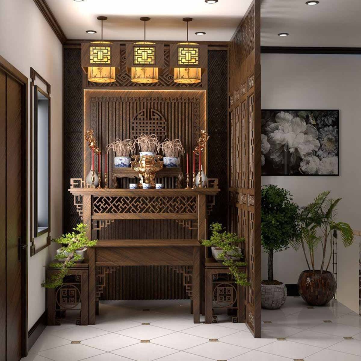 Cây để phòng thờ nên chăm chút kỹ lưỡng, tránh để lá héo úa (Ảnh: Sưu tầm)