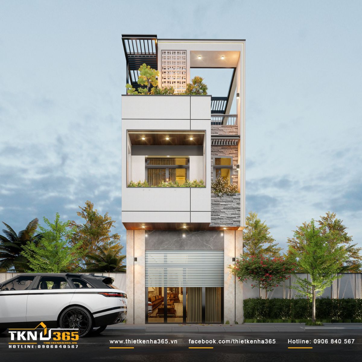 Nh&agrave; phố 3 tầng Q&rsquo;s House l&agrave; kh&ocirc;ng gian sống của một gia đ&igrave;nh trẻ, x&acirc;y dựng tr&ecirc;n l&ocirc; đất 4.7 x 20m