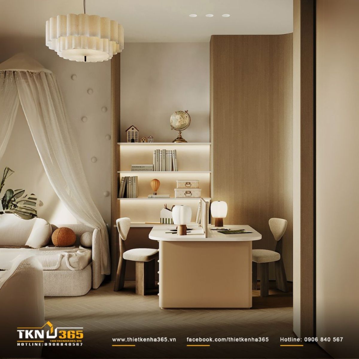 G&oacute;c học tập nhỏ gọn, bố tr&iacute; hợp l&yacute; gi&uacute;p trẻ thoải m&aacute;i s&aacute;ng tạo v&agrave; học tập