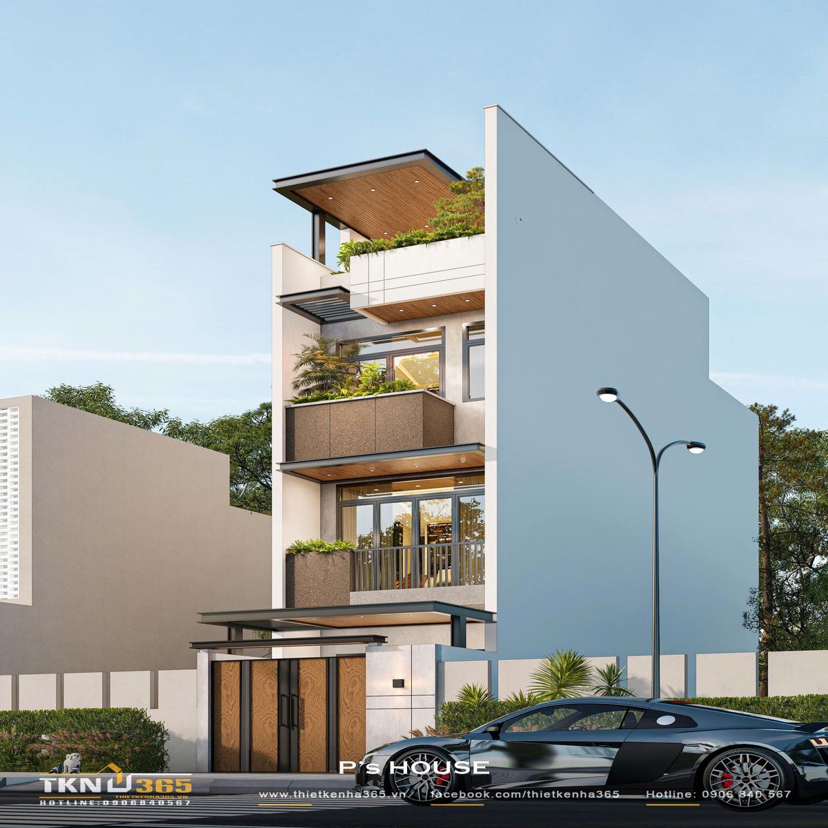 Góc nghiêng thể hiện rõ bố cục đan xen khéo léo giữa mảng đặc và rỗng