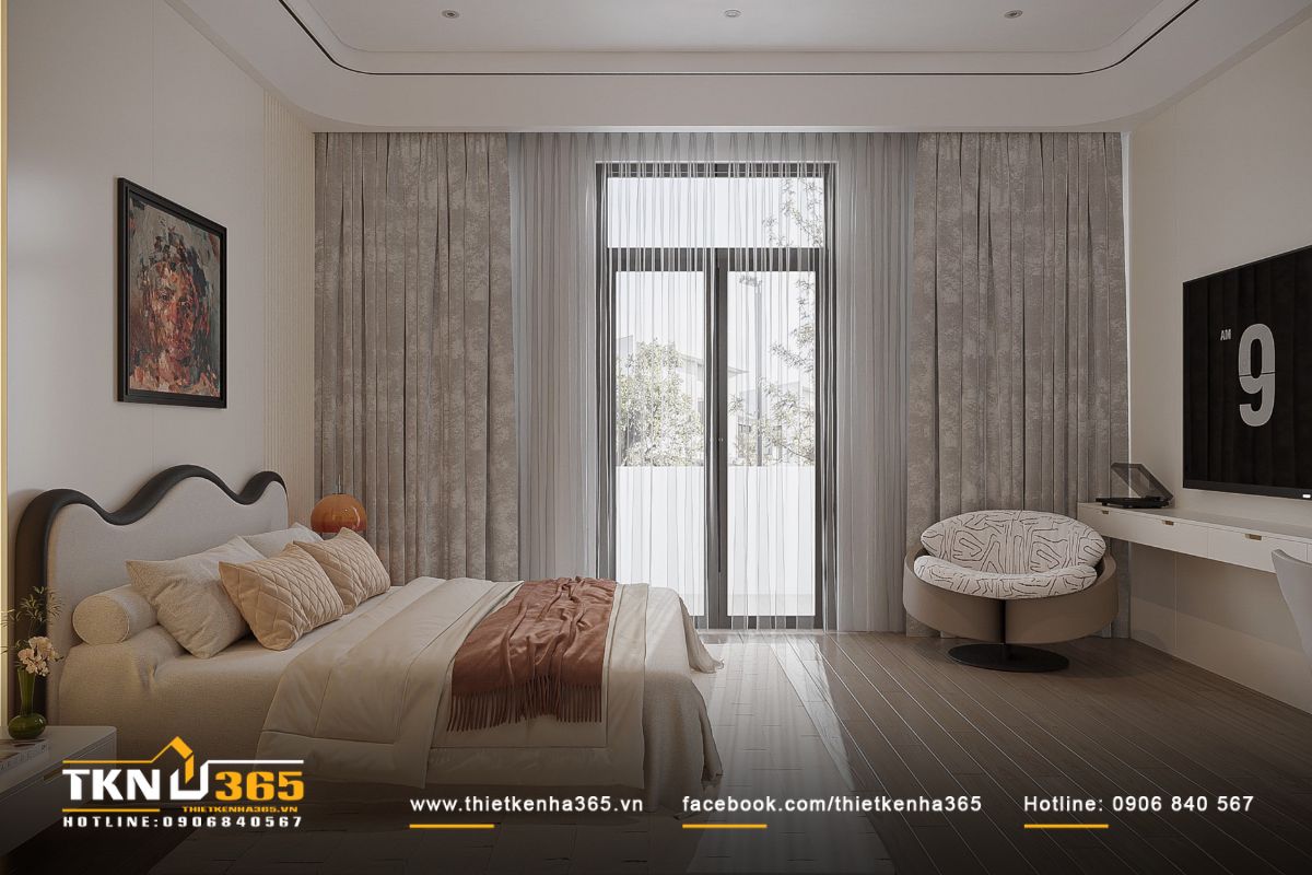 Bố cục đơn giản, ít chi tiết giúp không gian trở nên thư thái và dễ chịu