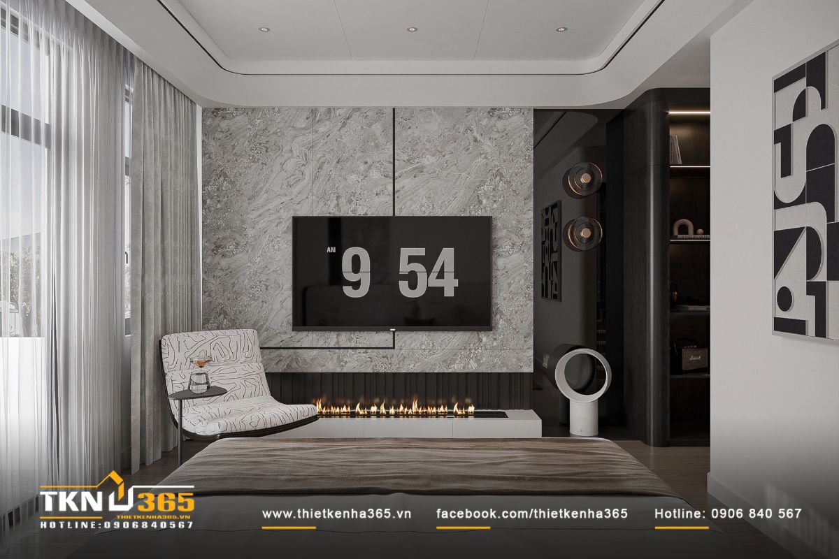 Khu vực đọc sách nhỏ cạnh cửa kính là không gian thư giãn lý tưởng của các thành viên trong gia đình