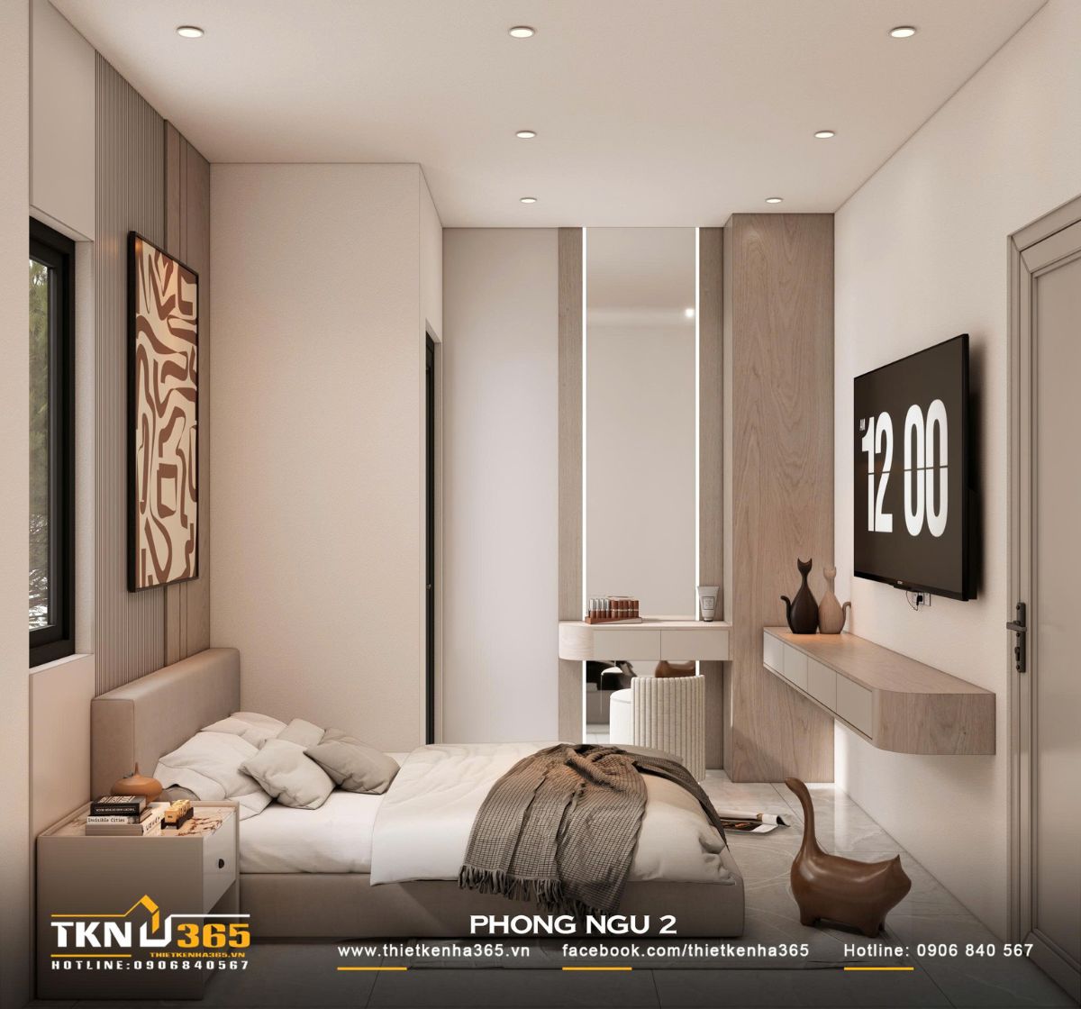 Bảng màu be - nâu - trắng xuyên suốt mang đến sự ấm áp, hài hòa và đúng tinh thần tối giản của D’s House