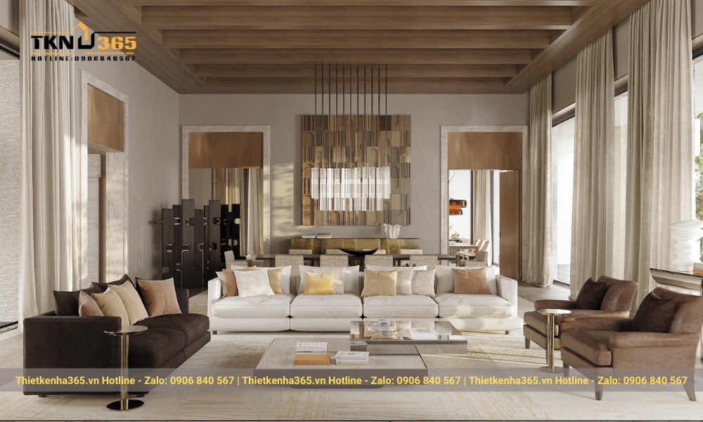 Thiết kế nội thất phòng khách - 221