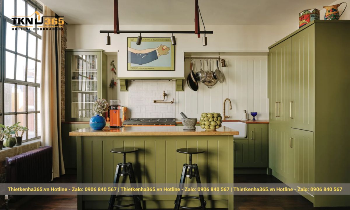 Thiết kế phòng bếp mệnh Mộc
