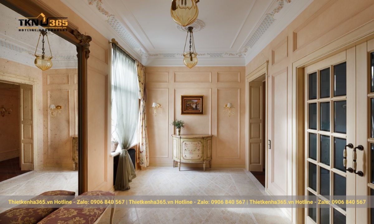 Mẫu 5: Mẫu nội thất phong cách kiểu Pháp đồng quê tân cổ điển