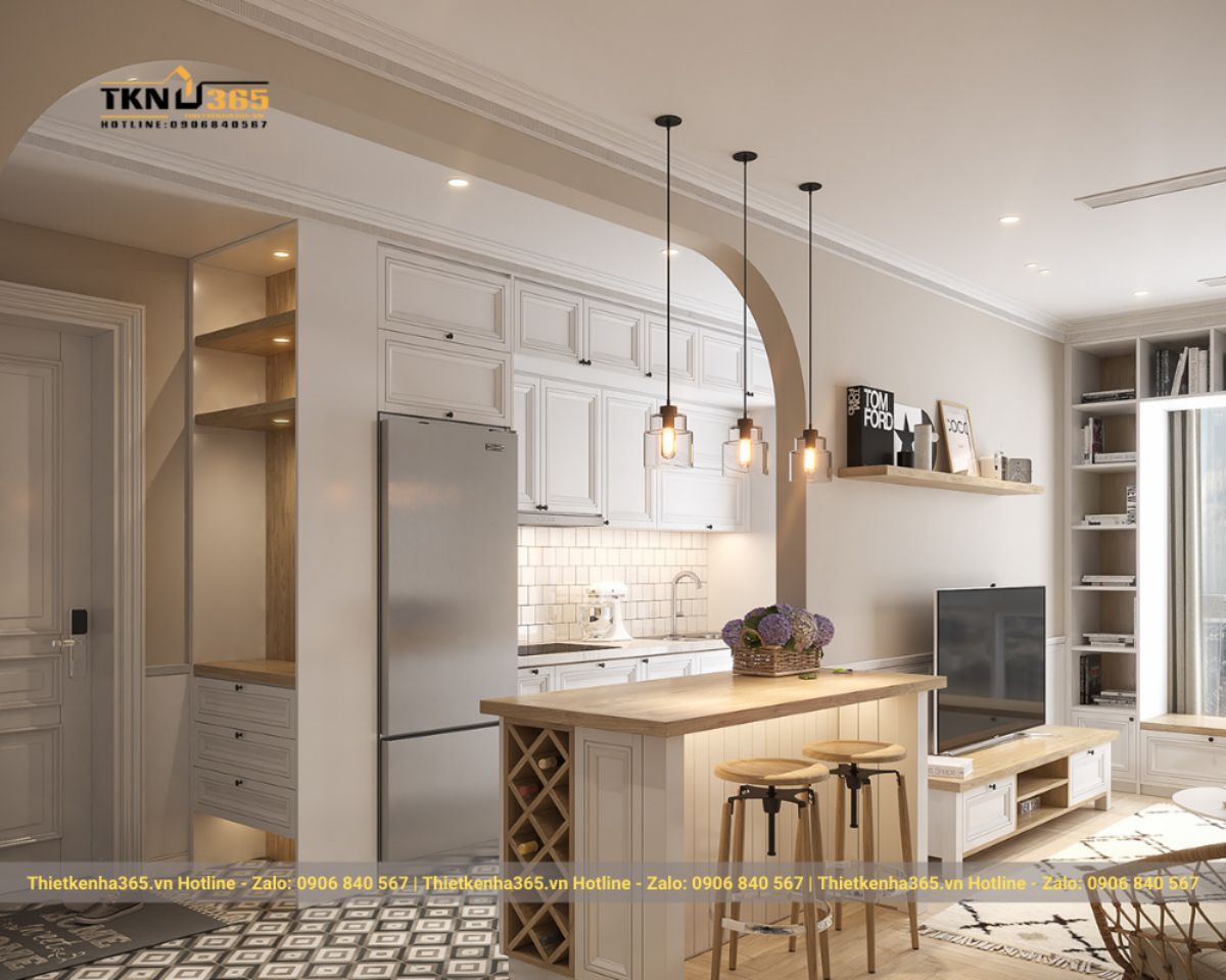 Mẫu 7: Mẫu nội thất căn hộ phong cách Pháp