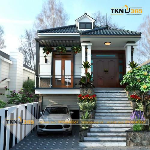 Một ngôi nhà cấp 4 đẹp có tầng hầm để xe mà nhiều người mơ ước