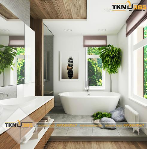 Nhà tắm được thiết kế không gian mở thoáng đãng