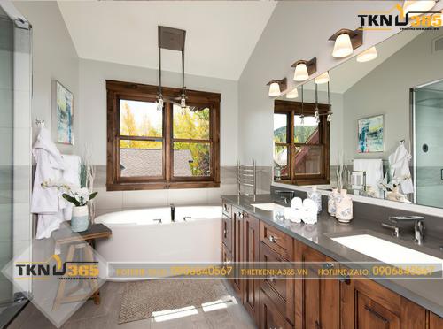 Nhà tắm có cửa sổ mang đến sự thông thoáng