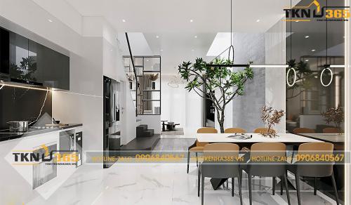 Phòng bếp được thiết kế vô cùng sang trọng