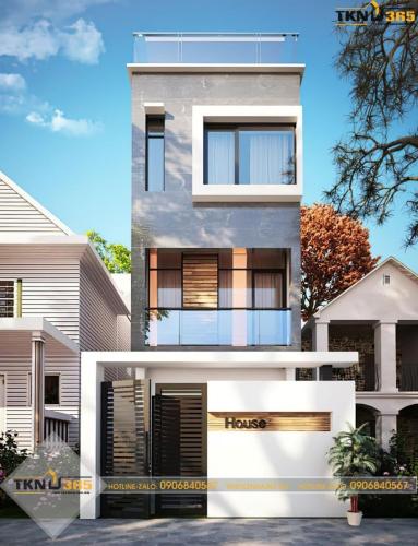 Nhà lệch tầng 4×12 mang phong cách hiện đại, trẻ trung