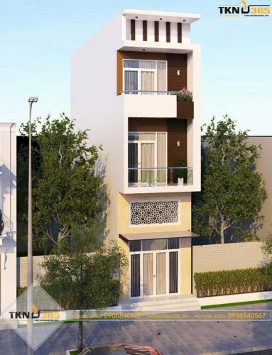 Hiện đại, nổi bật ở một góc phố với ngôi nhà 4x12 lệch tầng 3 lầu