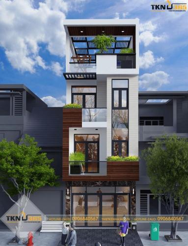 Mẫu nhà  diện tích 4x12 lệch tầng đẹp, sang trọng