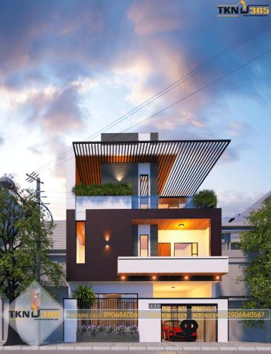 Mẫu nhà sang trọng hiện đại với hệ thống ánh đèn tạo cảm giác ấm cúng và bắt mắt