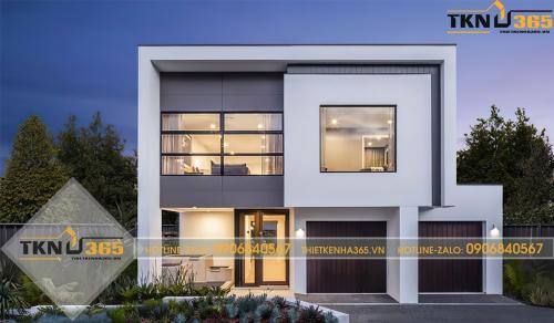 Nhà 2 tầng mặt tiền 8m sâu 10m có thiết kế tối giản nhưng vô cùng hiện đại