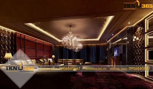 Phòng karaoke cho ngôi nhà tân cổ điển