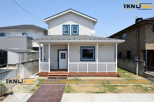 Thiết kế nhà 2 tầng mặt tiền 8m sâu 10m theo phong cách Nhật Bản