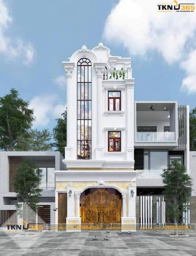 Mẫu nhà được thiết kế cầu kỳ theo phong cách tân cổ điển